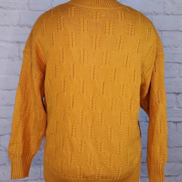 Lucky Brand Braided Oversized Knit Sweater Sunflower yellow - Picture 4 of 12
